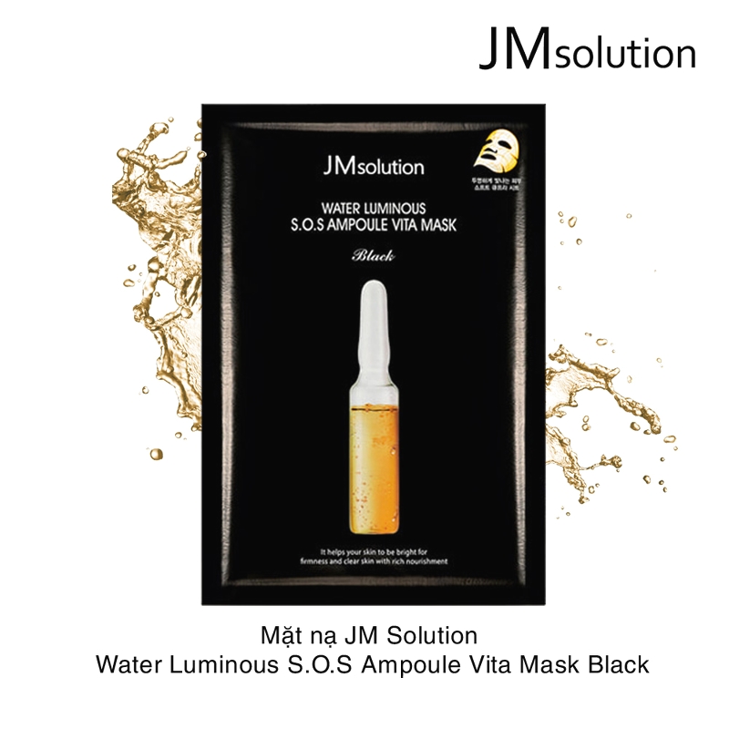 Mặt Nạ Dưỡng Trắng, Căng Bóng Da Jm Solution Water Luminous S.O.S Ampoule Vita Mask 30ml