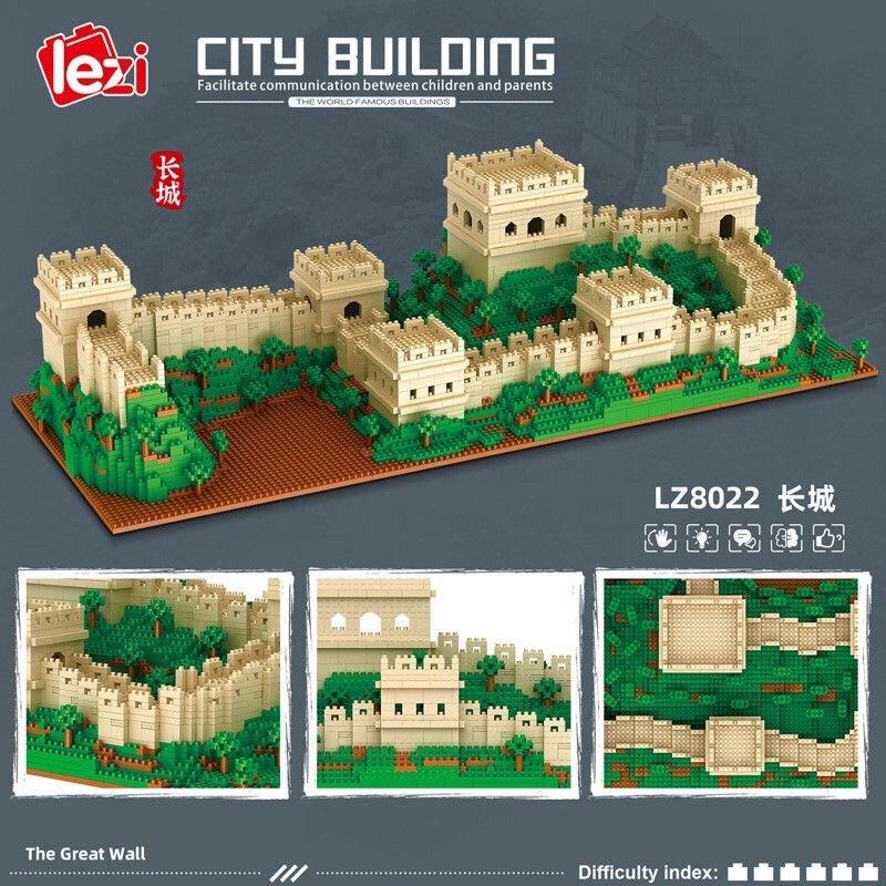 Bộ đồ chơi xếp hình lắp ráp kiến trúc city building vạn lý trường thành cung điện lâu đài dạng nanoblock giá rẻ