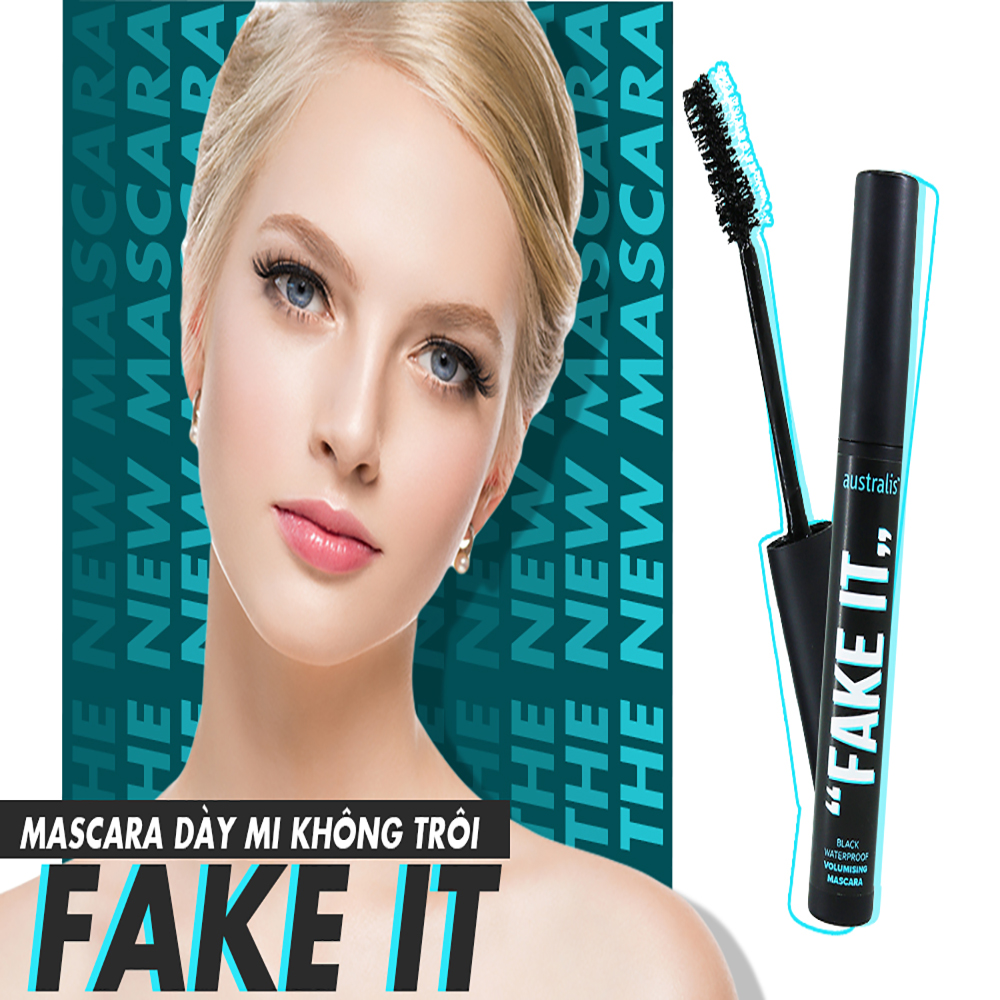 Mascara Australis Làm Dày Và Dài Mi Không Lem Không Trôi Fake It Volumsing Mascara Water Proof 6g