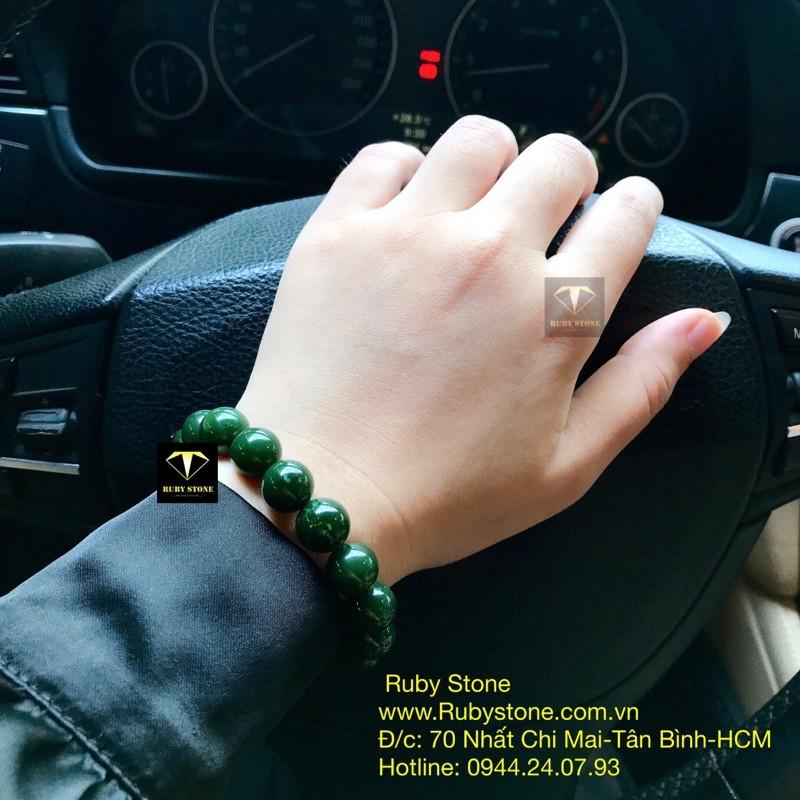 VÒNG CHUỖI HẠT NEPHRITE BÔNG LÝ TẠC KHỐI TỪNG HẠT