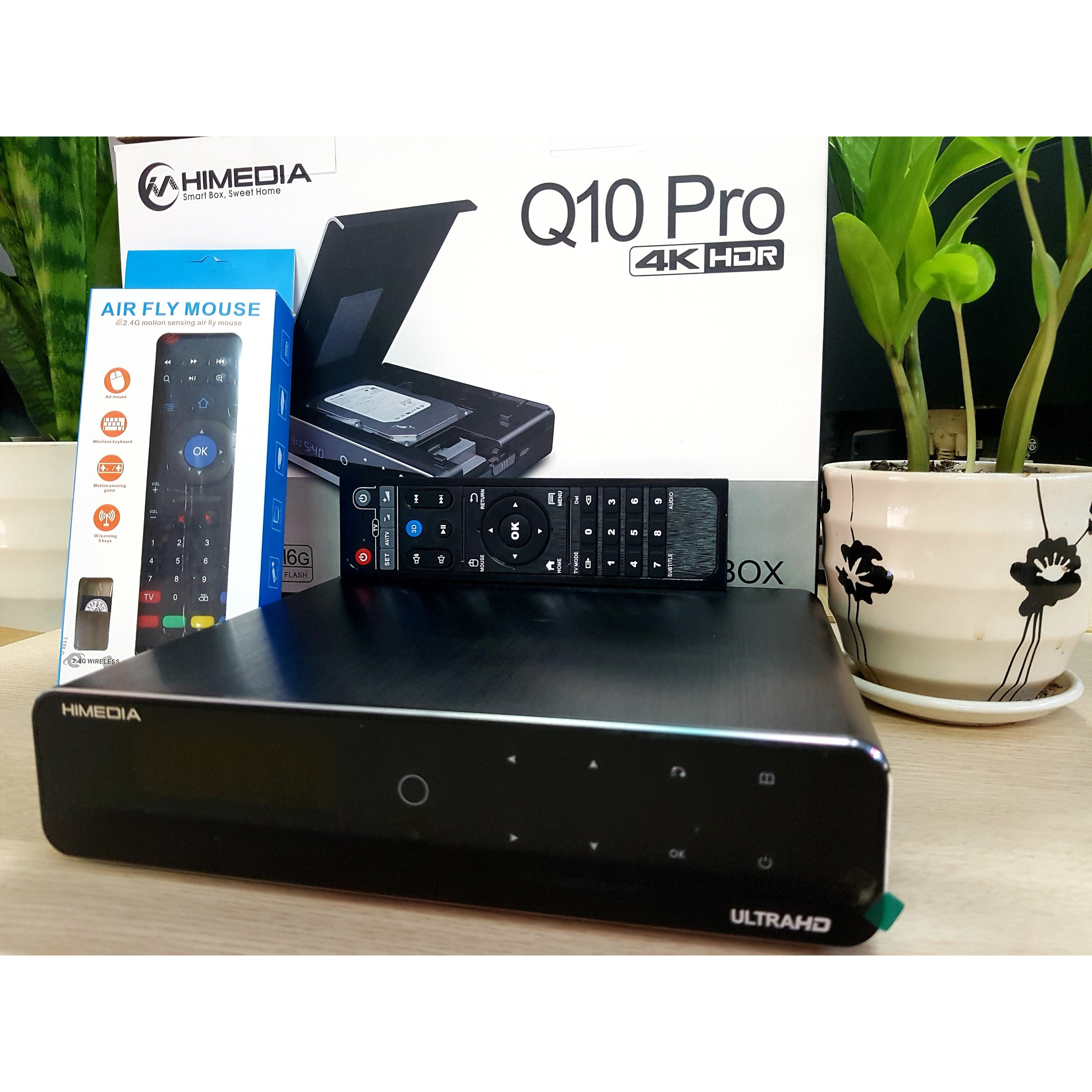 Himedia Q10 Pro Bản mới  Tặng Chuột Bay KM800, Tài khoản HDplay Vip , Android 7 &amp; Nougat - Giải mã ÂM THANH - PHIM CAO CẤP - HÀNG CHÍNH HÃNG