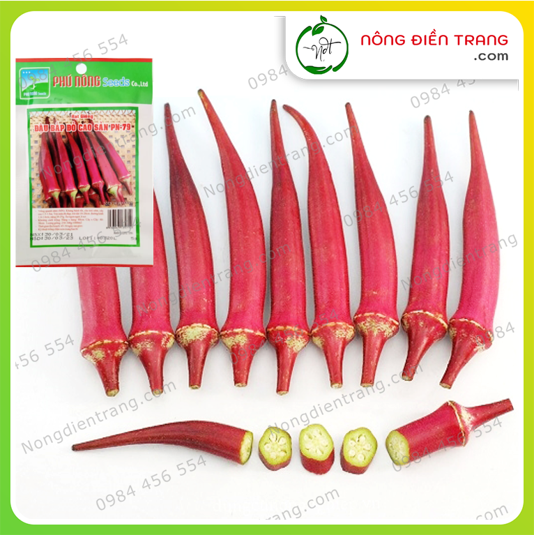 Hạt Giống Đậu Bắp Đỏ Cao Sản Phú Nông - Dễ trồng, năng suất cao, tỉ lệ nảy mầm cao, sinh trưởng mạnh, lớn nhanh VTNN Nông Điền Trang