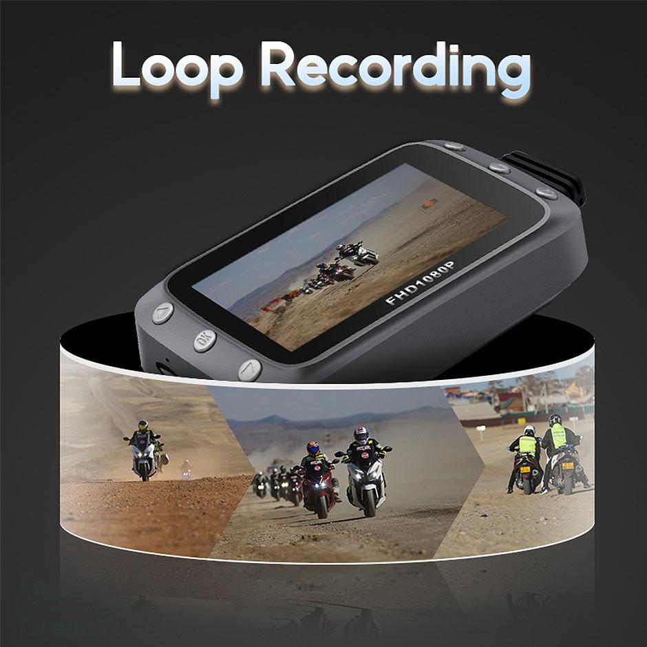GreenYi WiFi DVR Xe Máy Dash Cam 1080P 1080P Full HD Mặt Trước Phía Sau Camera Xe Máy Chống Thấm Nước GPS Logger Hộp Ghi Màu Tên: 1080P-1080P
