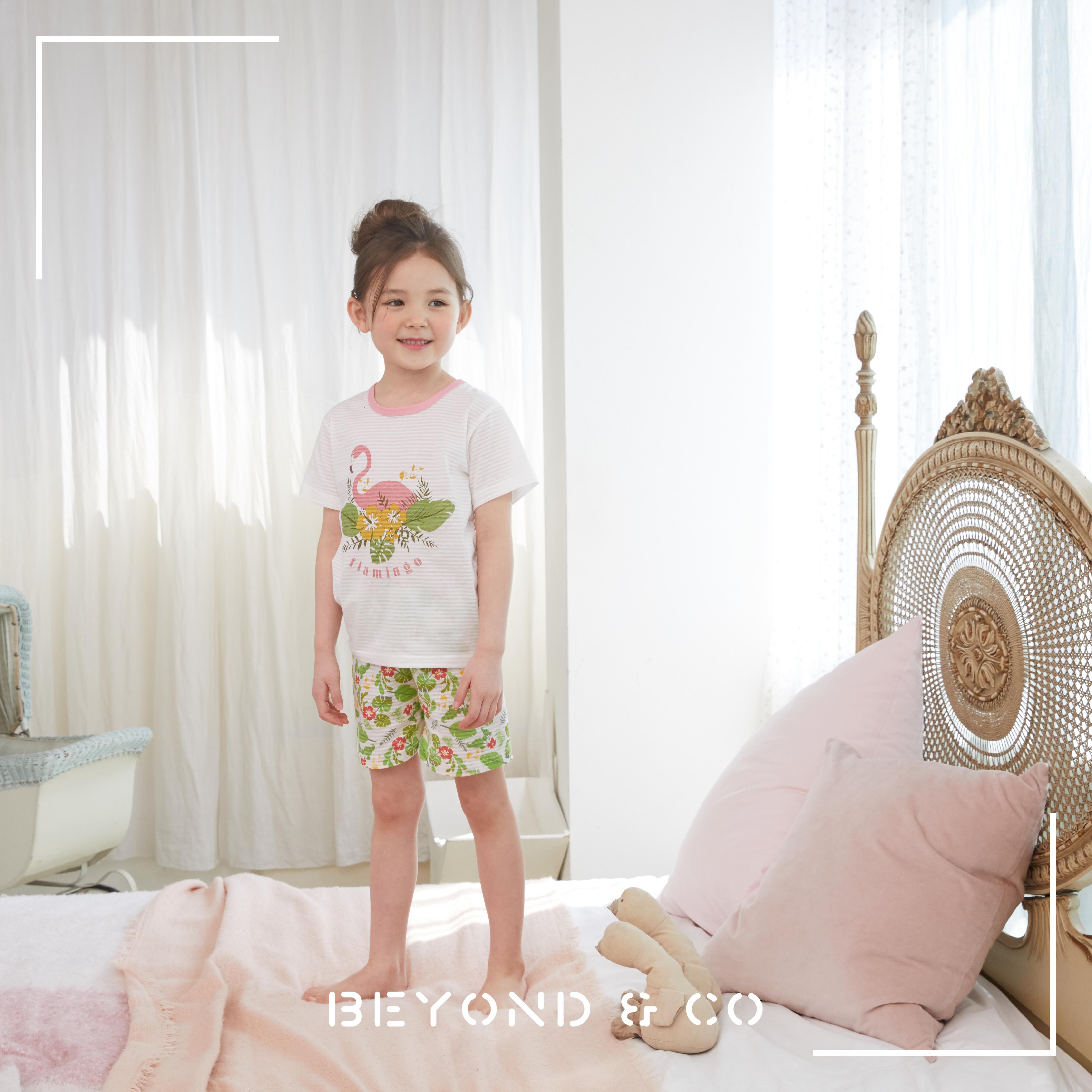 Bộ ngủ cộc tay cho bé Olomimi Hàn Quốc Flamingo SS20 - 100% cotton