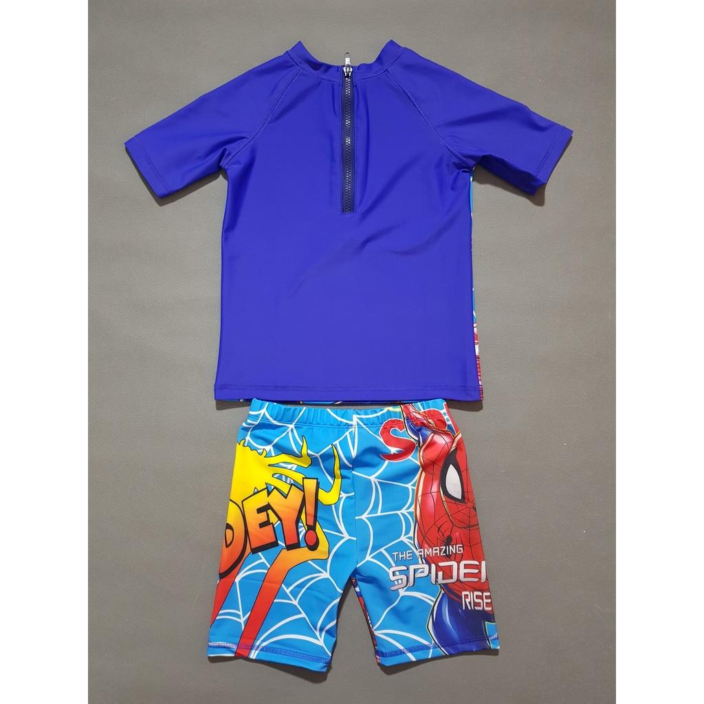 Bộ đồ bơi áo và quần người nhện spiderman siêu ngầu cho bé đi biển đi bơi