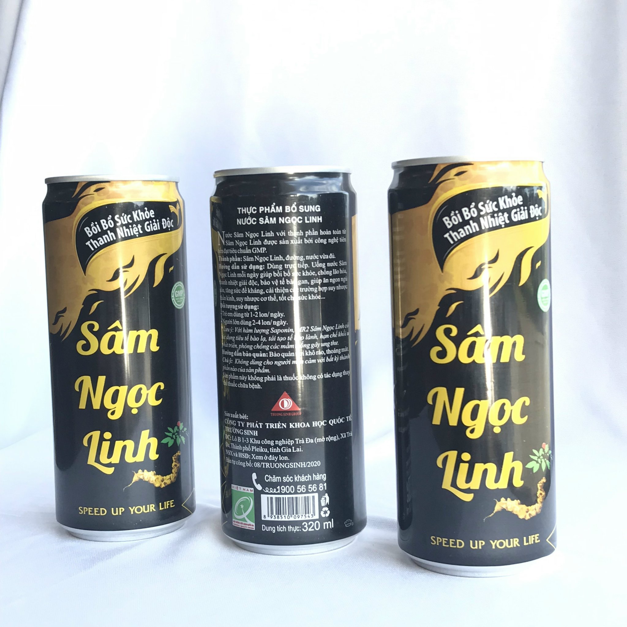 Nước Sâm Ngọc Linh (24 lon) - Nước uống từ thảo dược - Bồi bổ sức khỏe, chống lão hóa