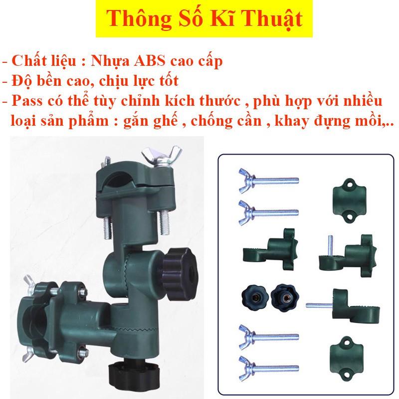 Pass Đa Năng Gắn Ghế Câu Cá , Khay Đựng Mồi, Chống Cần Câu LK-10