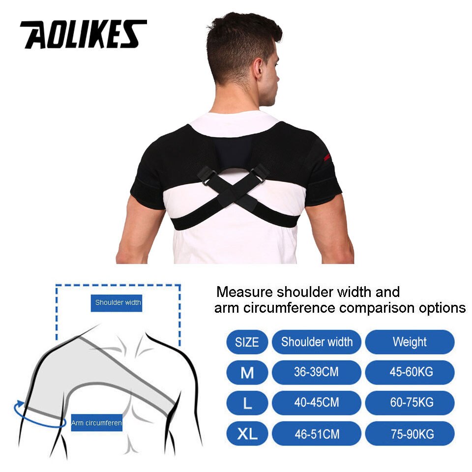 Đai cố định khớp vai đôi AOLIKES A-1695 Shoulder Support