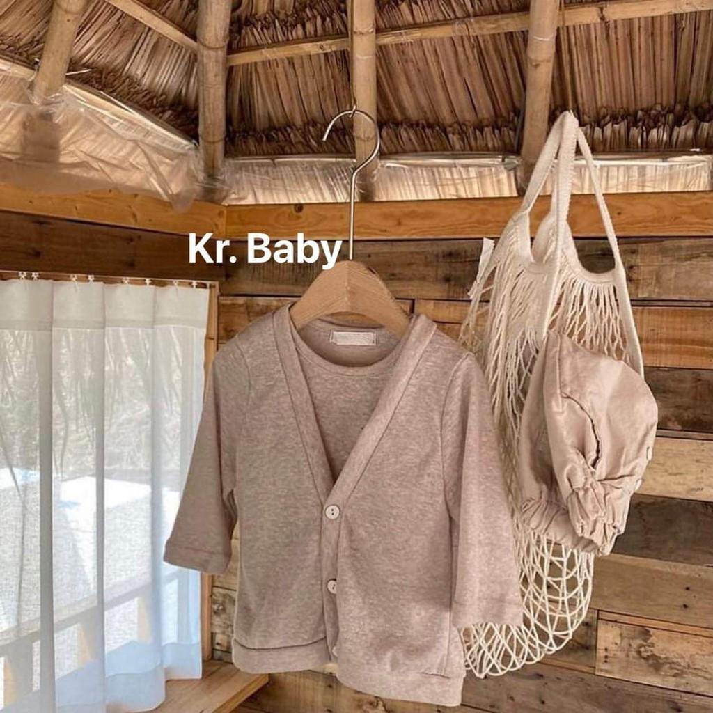SET ÁO SÁT NÁCH KÈM KHOÁC CARDIGAN LINEN MADE IN KOREA