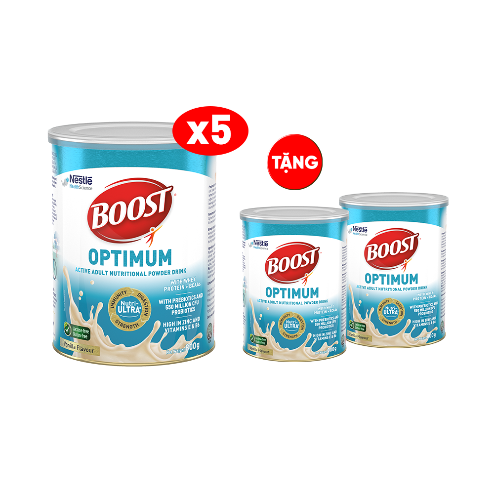 Combo 5 lon Boost Optimum 800g - Tặng 2 lon 800g cùng loại