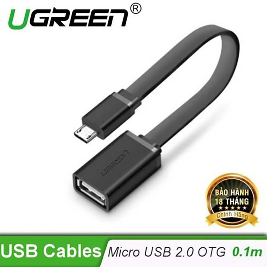 Cáp OTG USB To Micro USB Ugreen 10821 chính hãng - Hàng Chính Hãng