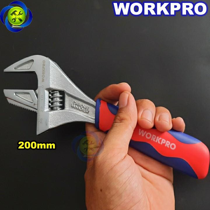 Mỏ lết có điều chỉnh cán nhựa dài 200mm WORKPRO W072016