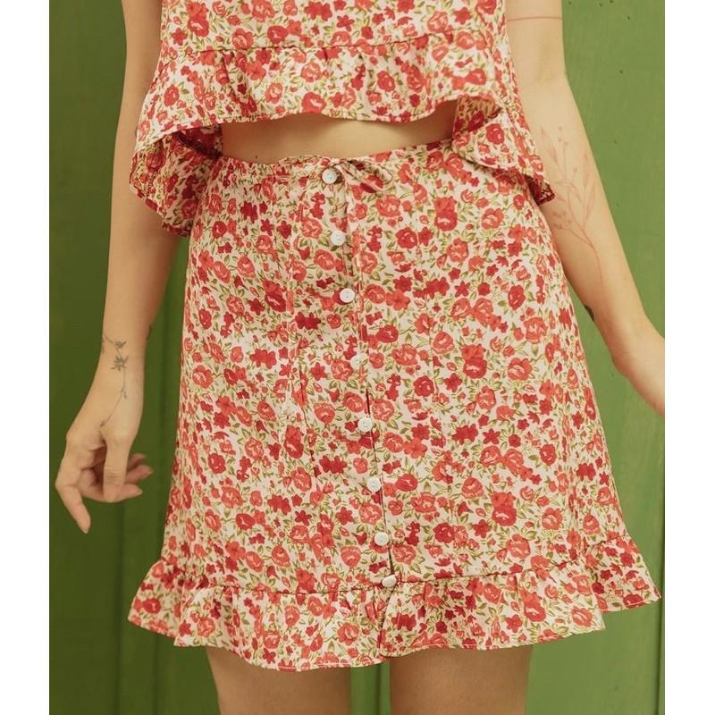 Hoachoem - Áo Lola Pointelle Croptop + Chân Váy Lola Pointelle Mini Skirt