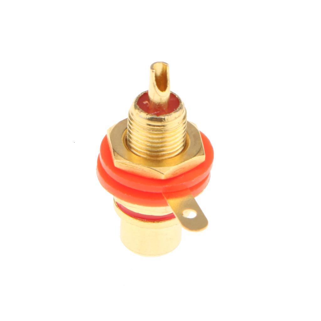 2Pcs/lot Gold-Plated RCA Panel Mount Jacks High Quality For Amplifiers