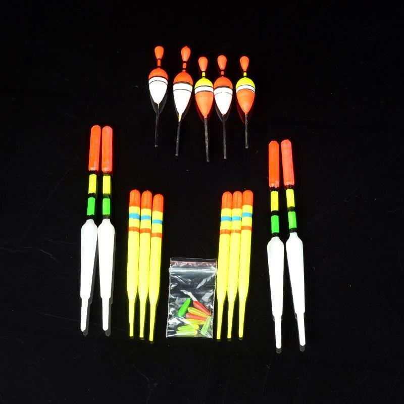 15PCS/Lot Mix Size Color Ice Fishing Float Bobber Set Buoy Boia Floats Fishing Floats Set for Carp Fishing Tackle Accessories