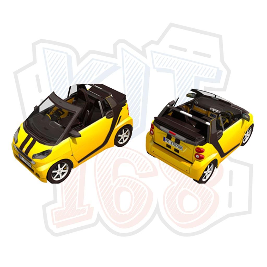 Mô hình giấy Xe ô tô Yellow Smart Cabrio