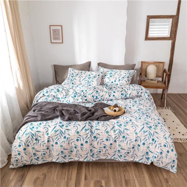 Set ga gối Cotton LiVing Hàng Nhập Khẩu 4 món