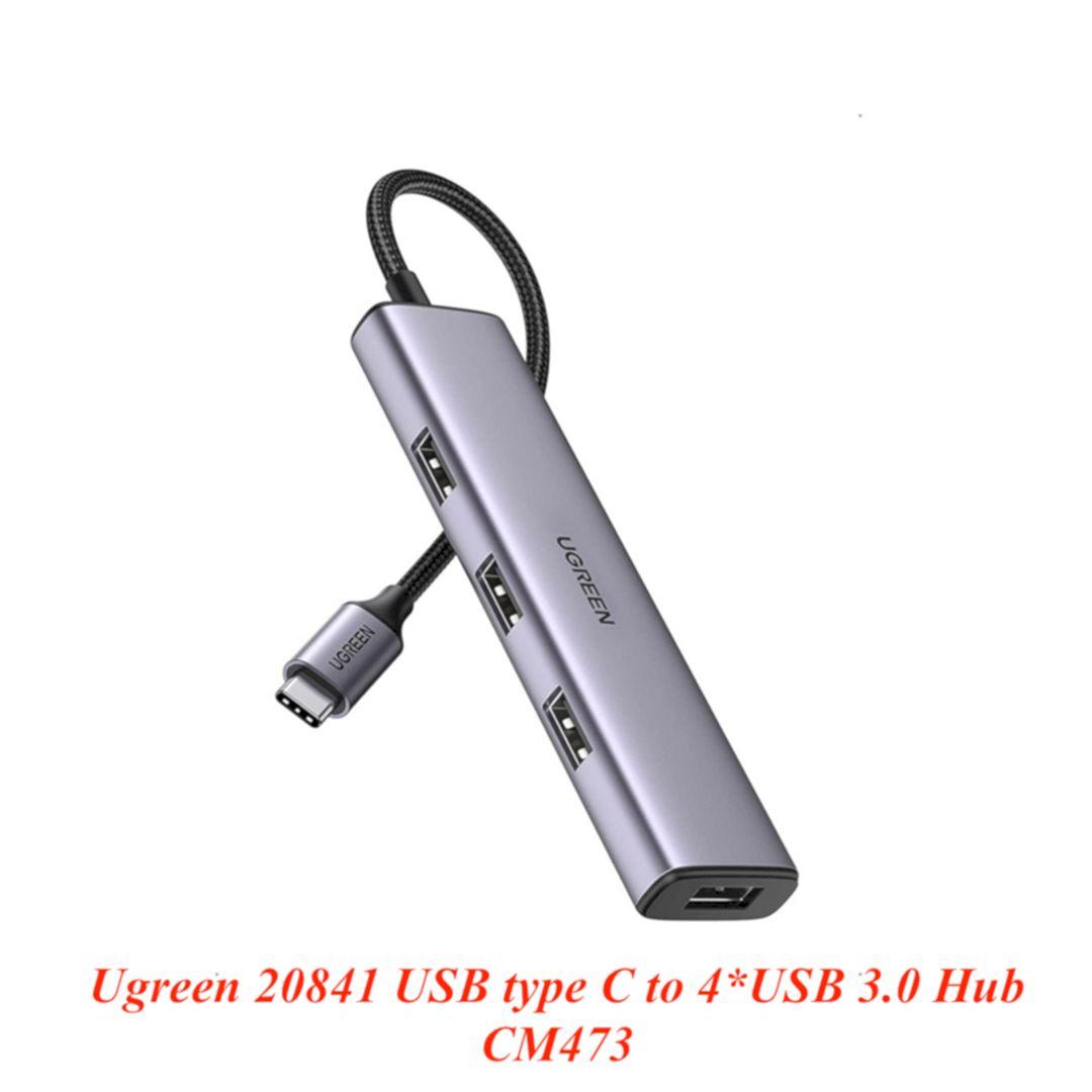 Ugreen UG20841CM473TK 5Gbps vỏ nhôm Bộ chuyển USB-C sang 4 cổng USB 3.0 - HÀNG CHÍNH HÃNG