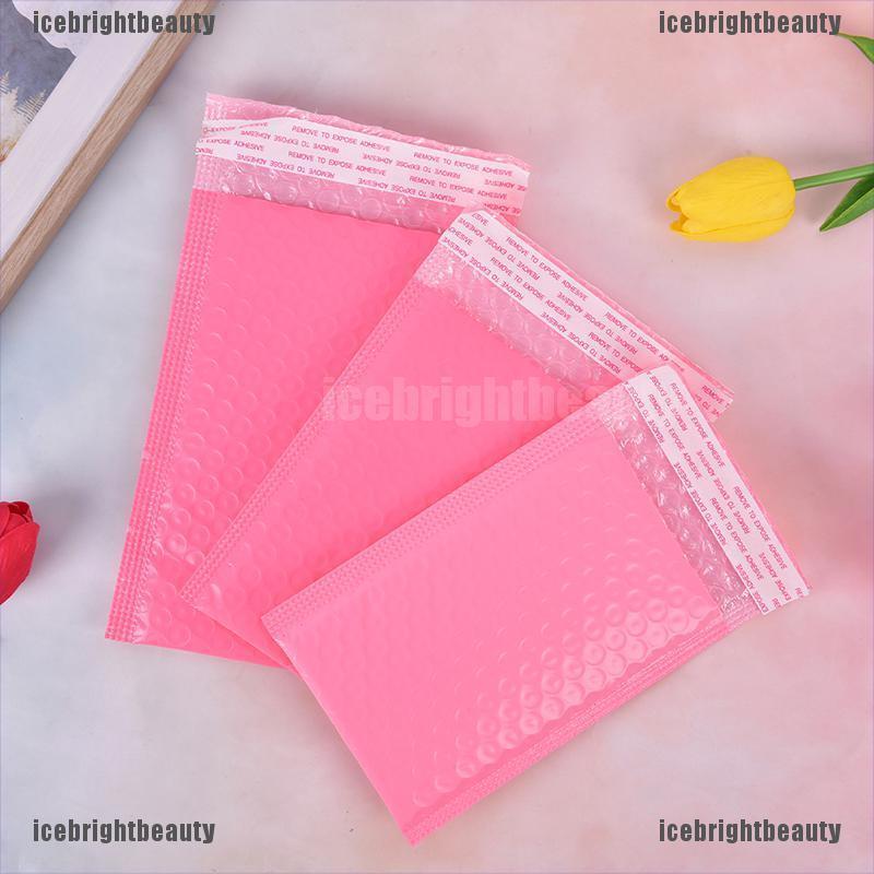 ICEB 10x Pink Bubble Bag Mailer Plastic Padded Envelope Shipping Bag Packaging