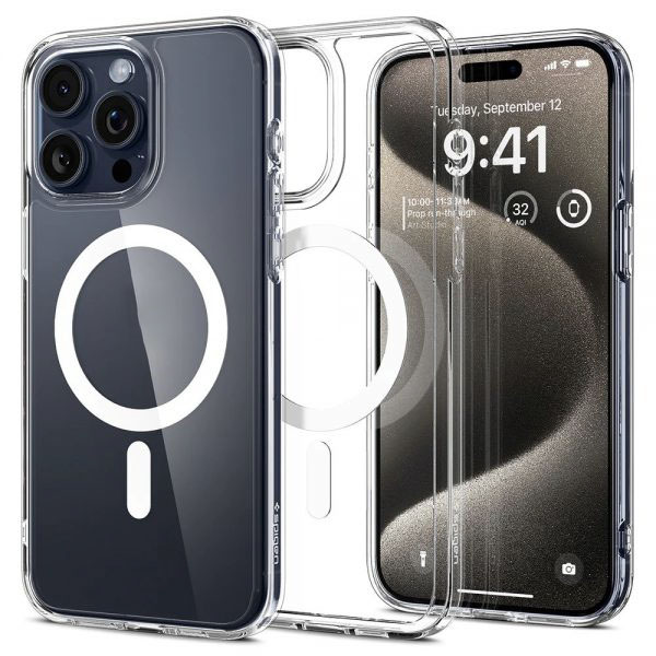 Ốp Lưng Spigen Crystal Hybrid Magfit Dành Cho iPhone 15 Pro/ 15 Pro MaxTôn Vẻ Đẹp Nguyên Bản Điện Thoại Của Bạn ACS06450 Hàng Chính Hãng