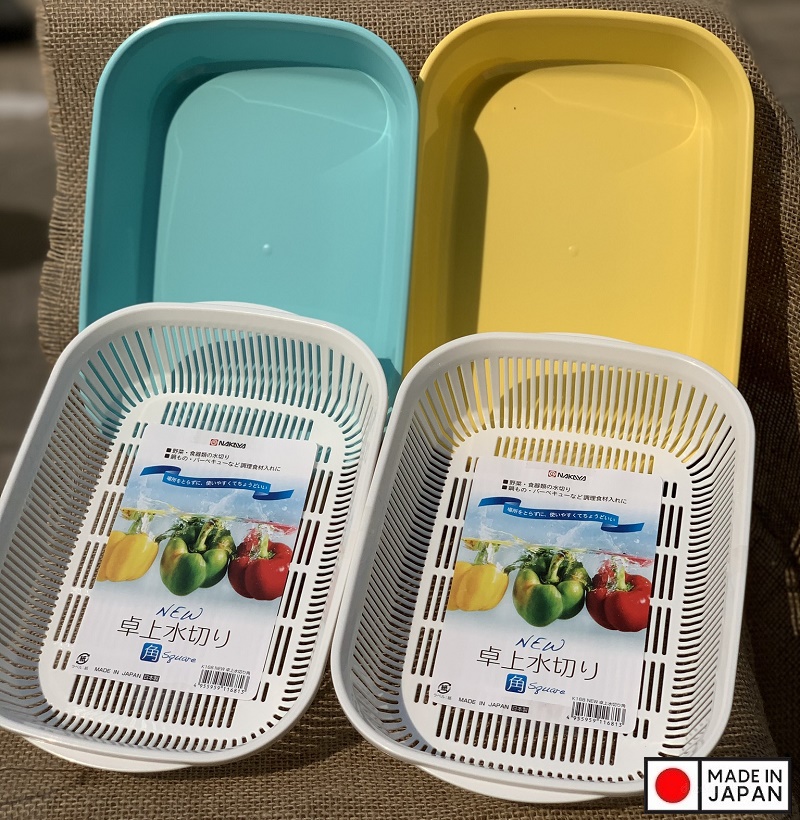 Bộ khay đựng rau củ chữ nhật Nakaya 1.7L - Hàng nội địa Nhật Bản nhập khẩu chính hãng