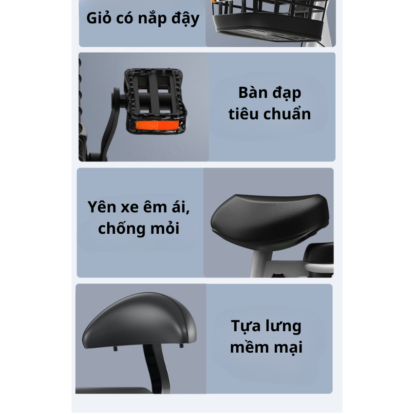 Xe Đạp Điện Premi Pin Lithium 12Ah , Tốc Độ Đến 25Km/h, Xe Đạp Điện Mẫu Mới