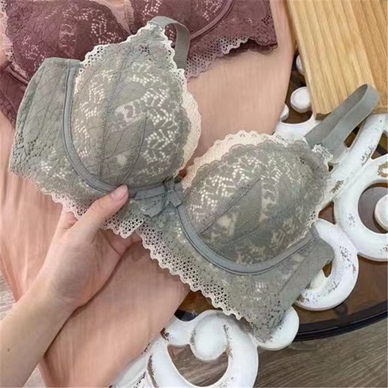 Áo lót ren nữ mút hơi mềm mại, không gọng nâng đẩy ngực, chống bửa quả và tạo khe tự nhiên hàng cao cấp