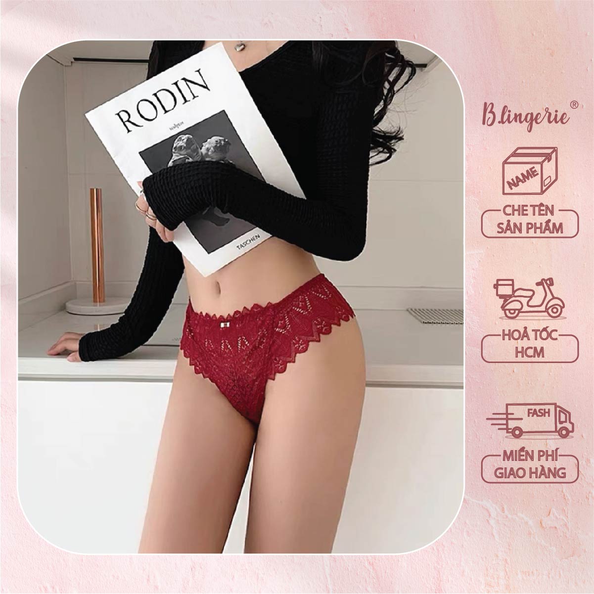 Quần Lót Ren Nữ Tính Quyến Rũ - B.Lingerie