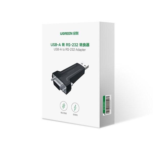 Đầu Chuyển USB 2.0 Sang Com RS232 80111 màu đen CM236 | Dây Dẹt, Dài Khoảng 1m | Windows -