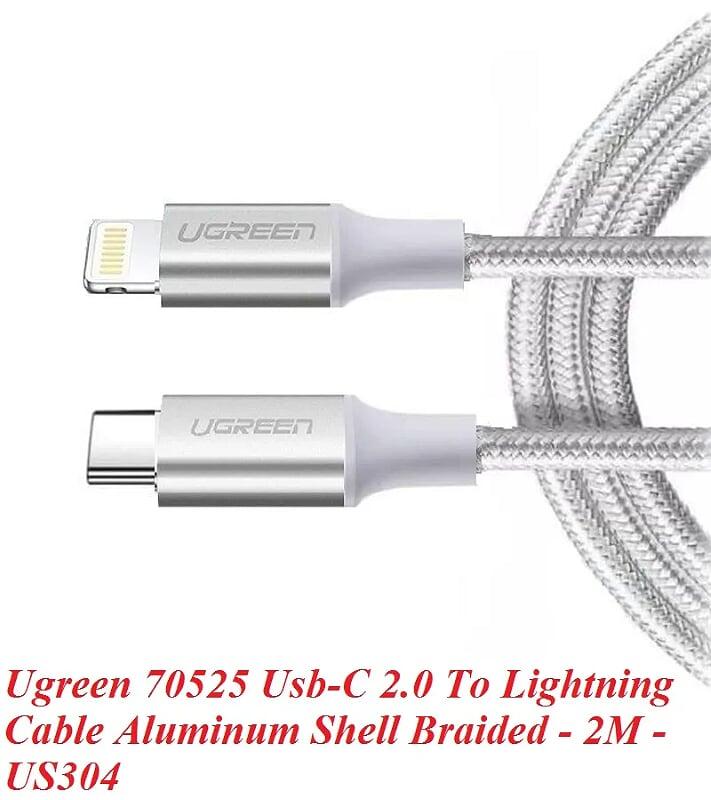 Ugreen UG70525US304TK 2m cáp usb type c ra lightning 2.0 màu trắng - HÀNG CHÍNH HÃNG