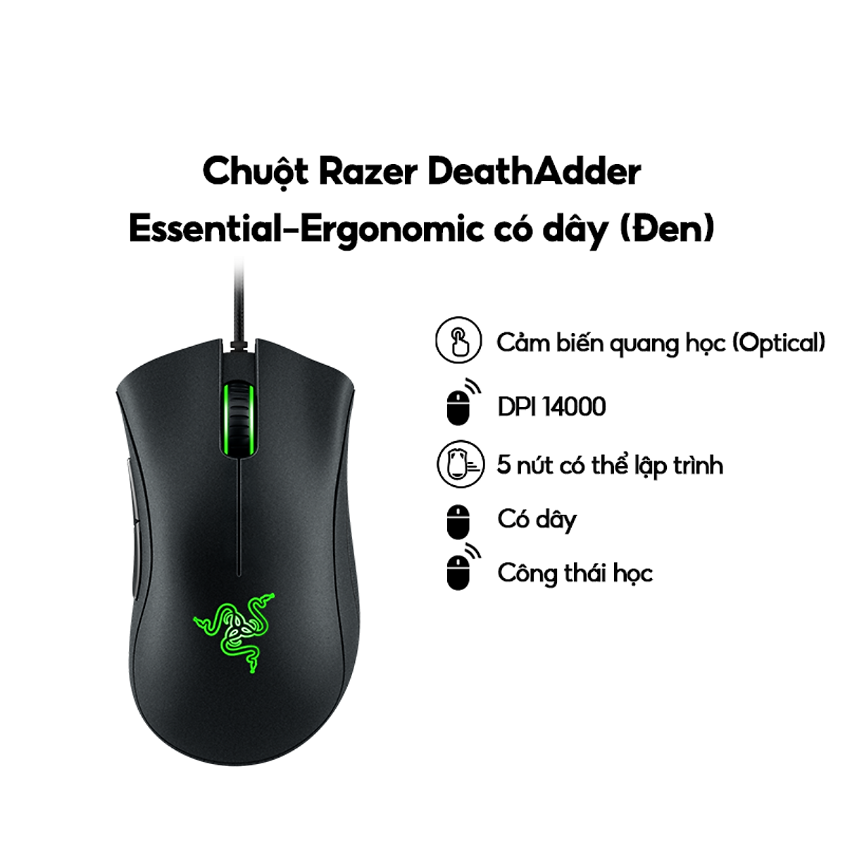 Chuột Razer DeathAdder Essential - Hàng chính hãng