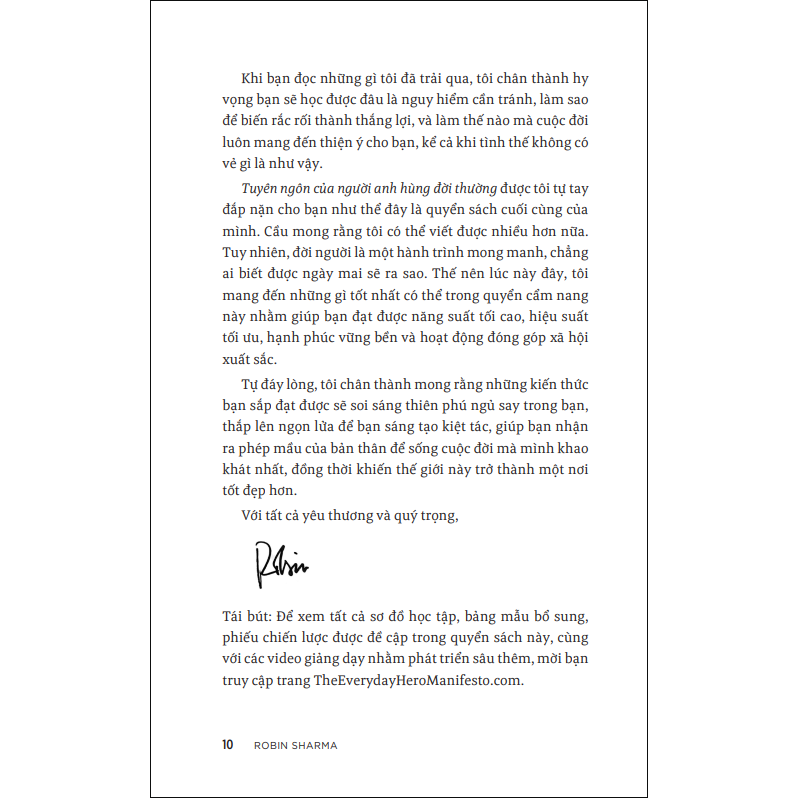 Tuyên ngôn của người anh hùng đời thường (Robin Sharma)