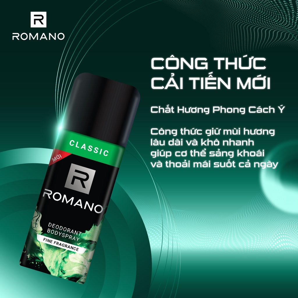 Combo 2 Xịt toàn thân Romano Attitude nồng ấm cá tính 150ml