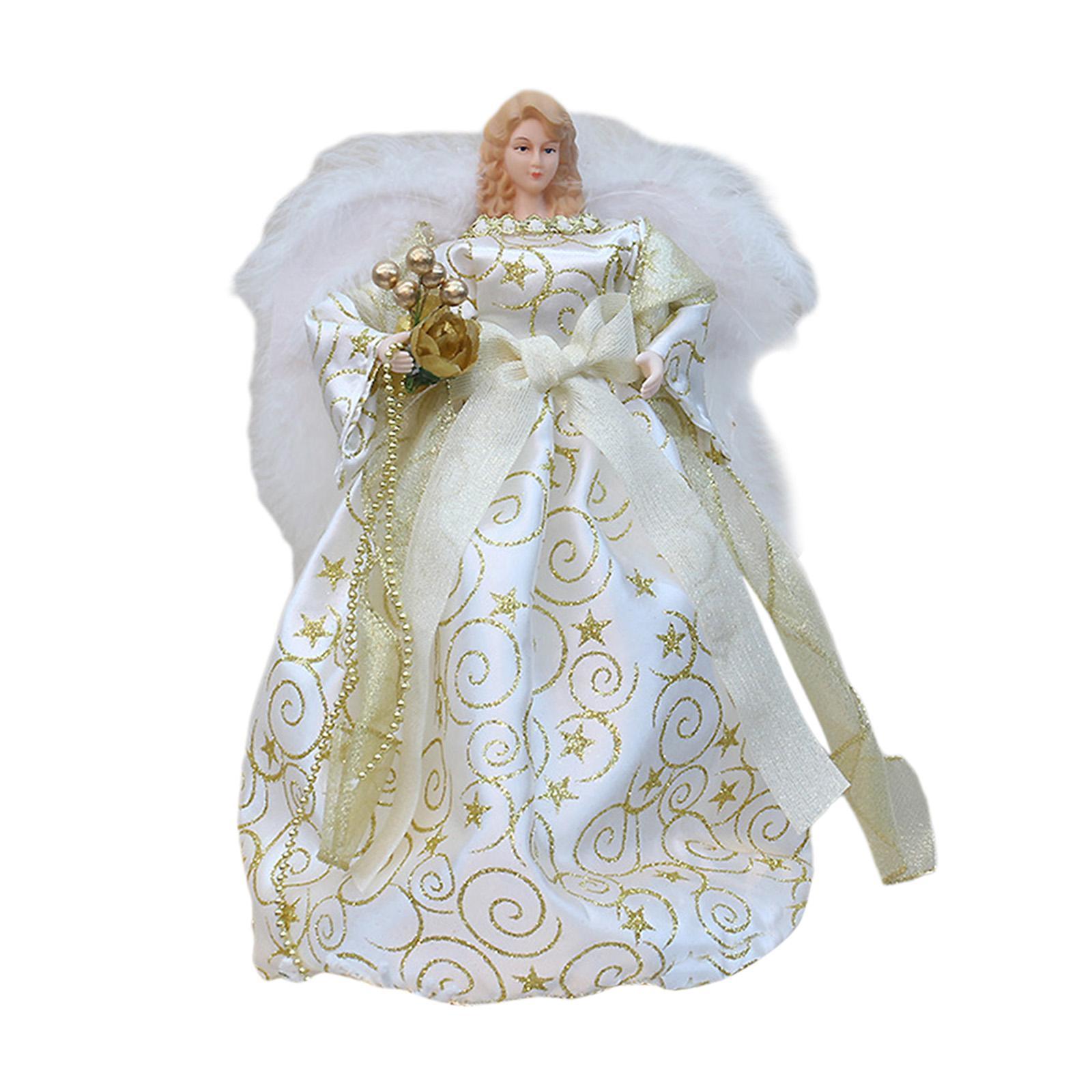 Angel Treetop Christmas , Delicate Christmas Ornament Decoration, Angel Figurine for Holiday Party Home Decor