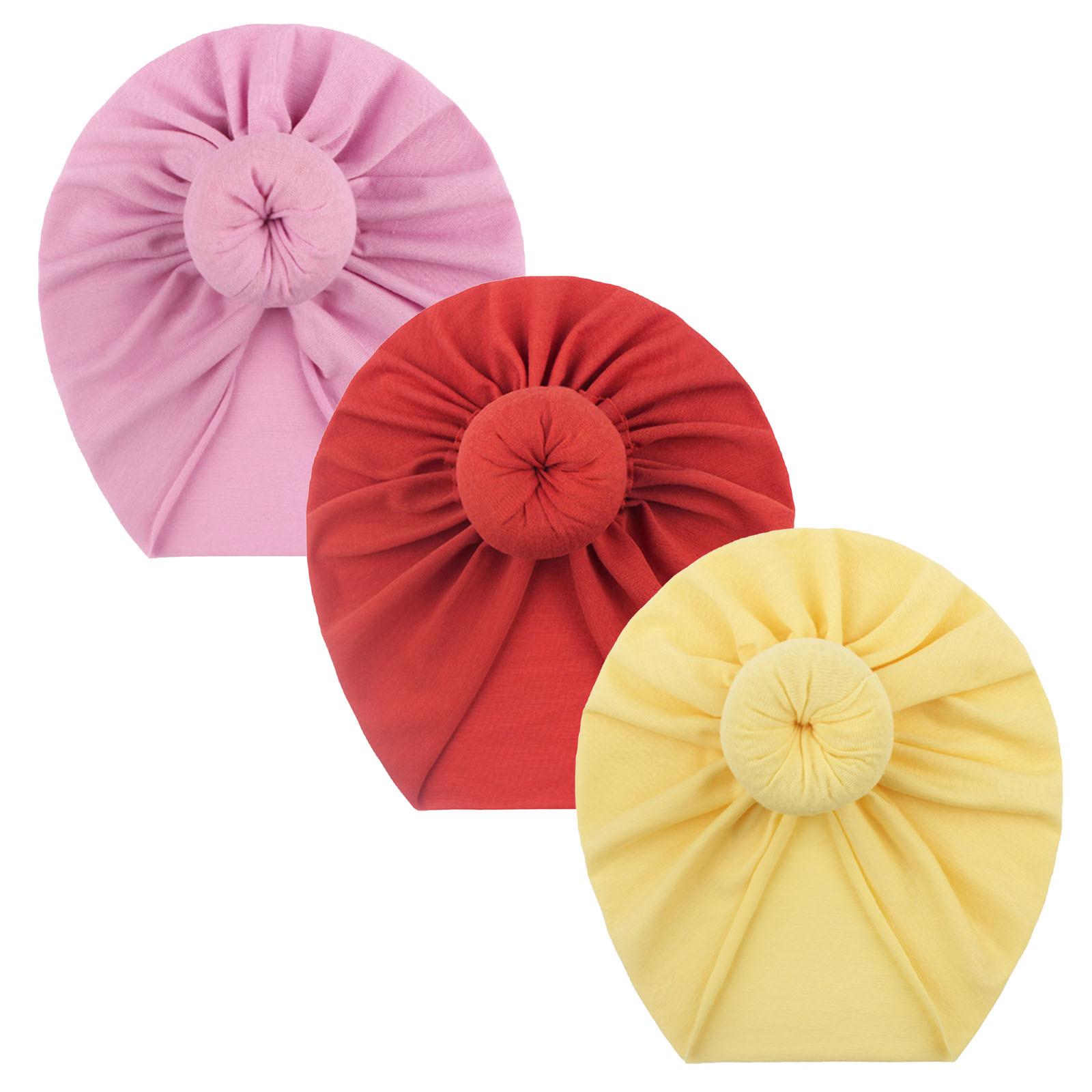 3 Tập Đi Trẻ Em Cho Bé Gái Chắc Chắn Turban Thắt Nút Mũ Cotton Bò Nón Mùa Đông Bộ Đội Mũ Phụ Kiện Tóc Thắt Nút Có Mũ Trùm Đầu nón
