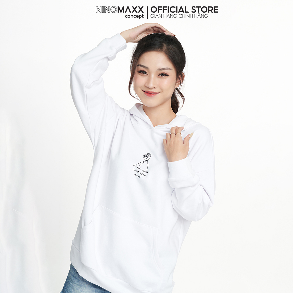 NINOMAXX Áo hoodies Nữ chất liệu cotton dày dặn 2204009