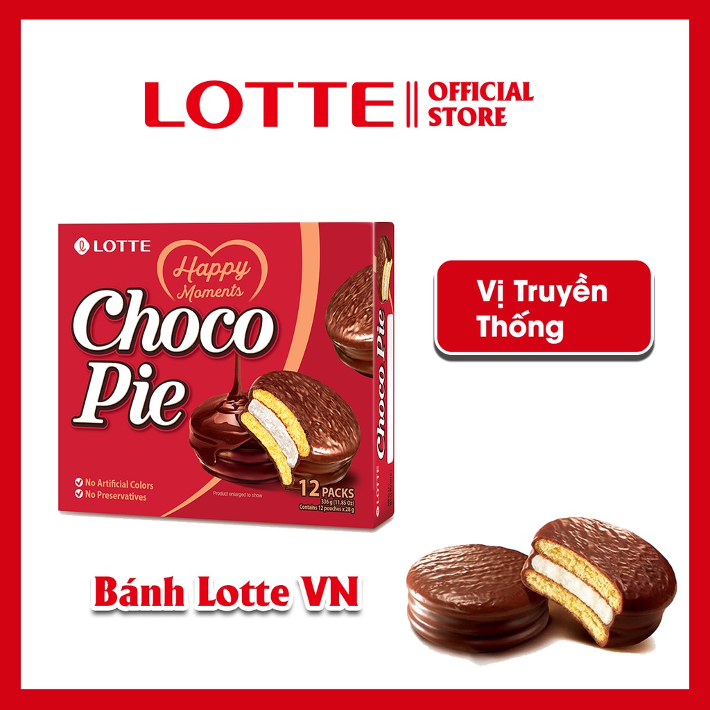 Combo 3 Hộp Bánh Lotte Choco Pie - 3 hộp x 12 cái