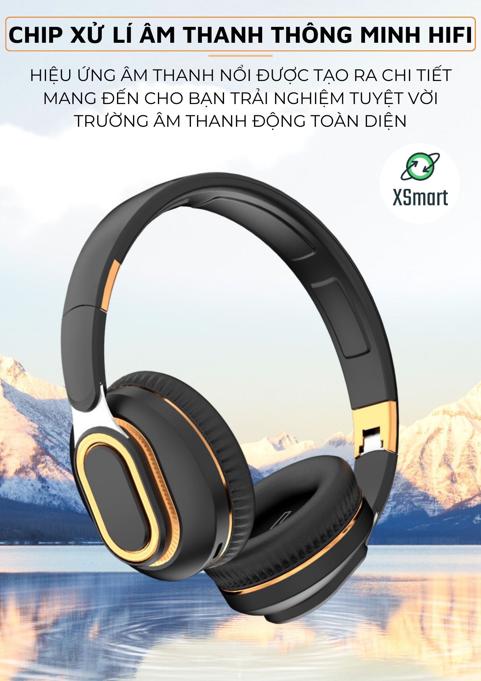 Tai Nghe Chụp Tai Headphone Bluetooth Không Dây Có Mic H7BT NEW 2023 Âm Thanh Vòm 9D Siêu Bass Cực Chất-Hàng Chính Hãng