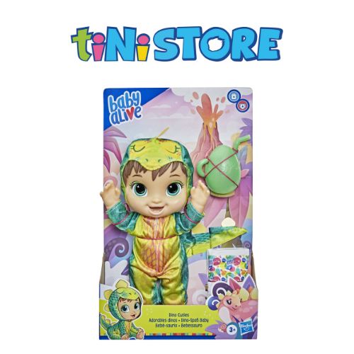 Bộ đồ chơi búp bê tóc nâu thời trang khủng long Baby Alive