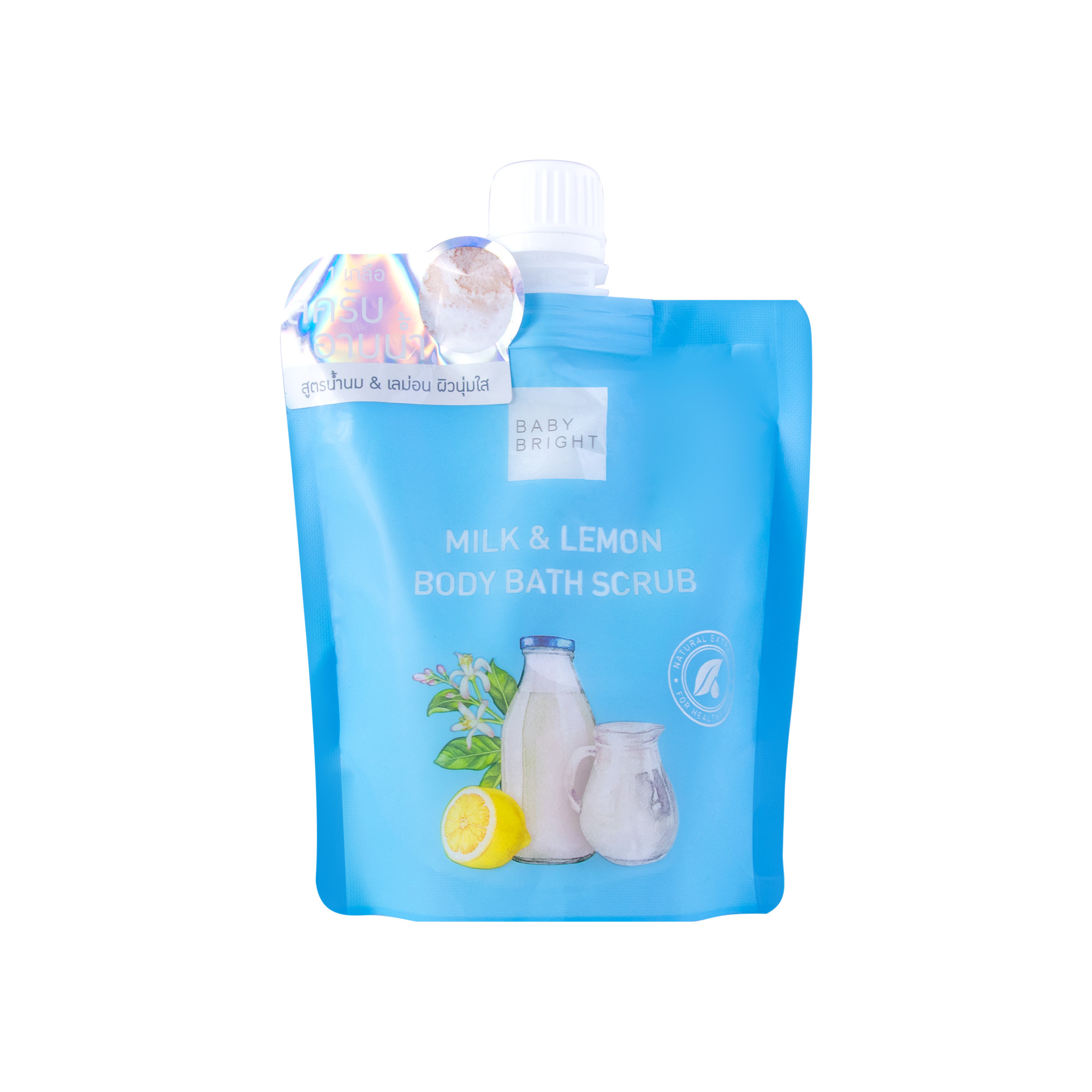 Muối tẩy da chết toàn thân sữa bò và chanh Baby Bright  Milk And Lemon Body Bath Scrub 250g