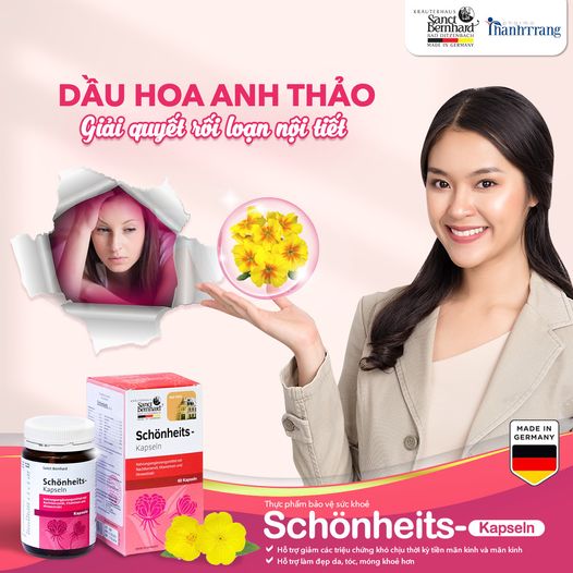 Dầu Hoa Anh Thảo Cân Bằng Nội Tiết Tố & Giảm Các Triệu Chứng Thời Kỳ Kinh Nguyệt 