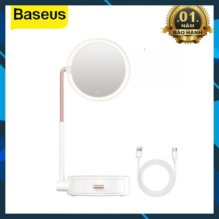 Gương trang điểm thông minh 3 trong 1 Baseus Smart Beauty Series Lighted Makeup Mirror - Hàng Chính Hãng