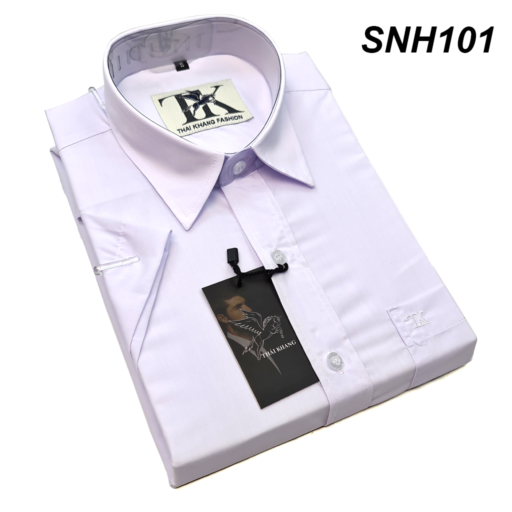 áo sơ mi nam tay ngắn tay CAO CẤP form regular loại sơ mi công sở vải cotton đẹp ASHN10