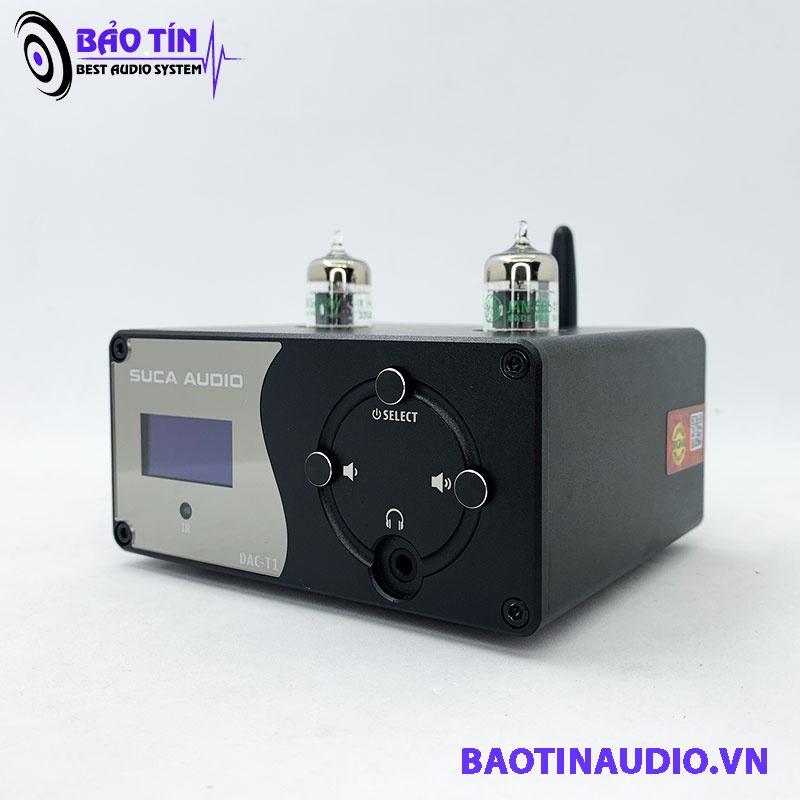 DAC T1 hàng chính hãng - giải mã tích hợp pre đèn tăng giảm bass trép có điều khiển và sử dụng trực tiếp bóng Mỹ 5654W