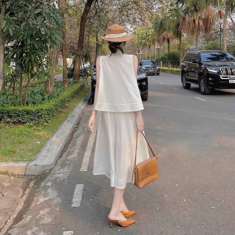Set Áo Sơ Mi kèm Quần Lỡ Ống Rộng