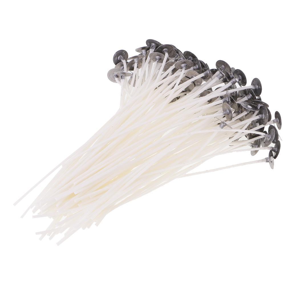 2-4pack Wholesale Cotton Candle Wicks with Sustainers for Candle Making 100pcs