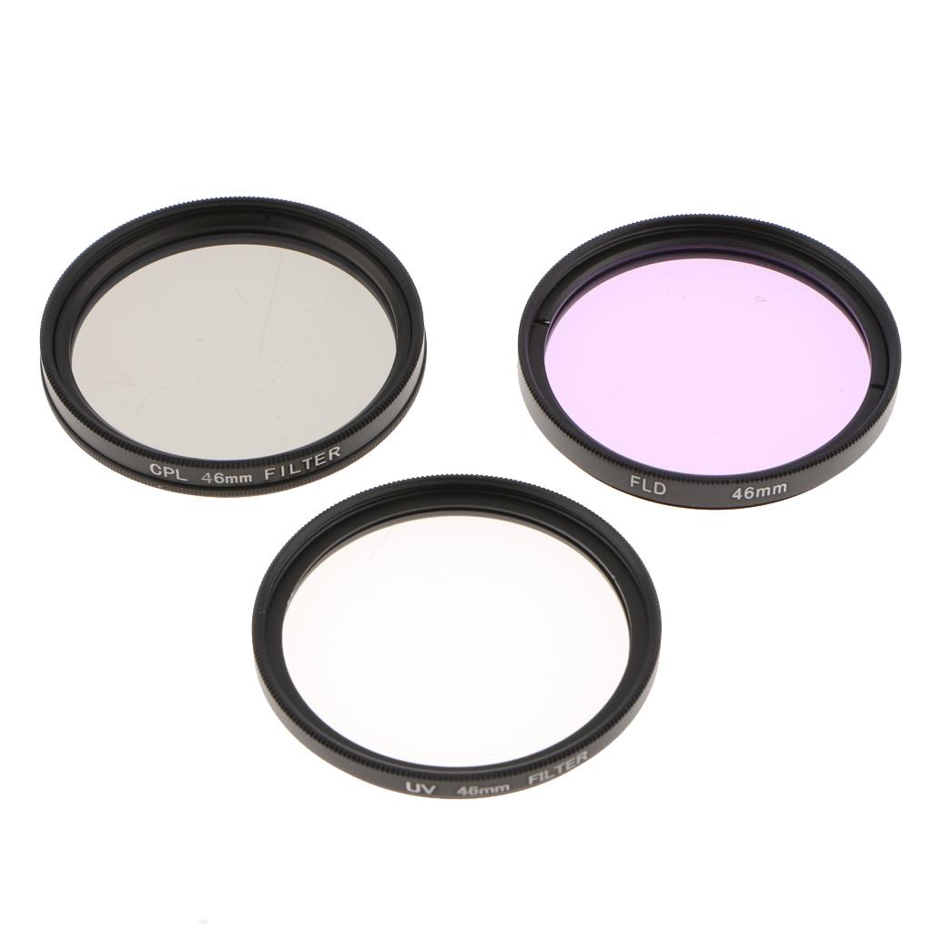 UV CPL FLD Professional Lens Filter Kit and Carry Pouch for DSLR Camera Lenses 46mm 49mm 52mm 55mm 58mm 62mm 67mm 72mm 77mm 82mm 40.5mm