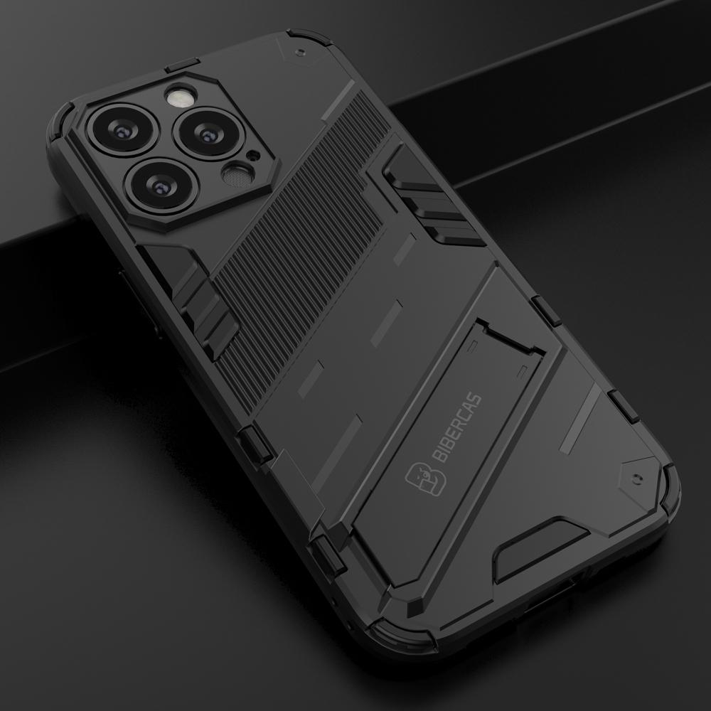 Ốp lưng cho iPhone 13 Pro, Ốp chống sốc Iron Man PUNK cao cấp kèm giá đỡ cho iPhone 13 Pro