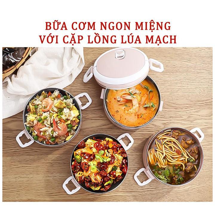 Cặp lồng giữ nhiệt lúa mạch 4 tầng - Dung tích 2800ml