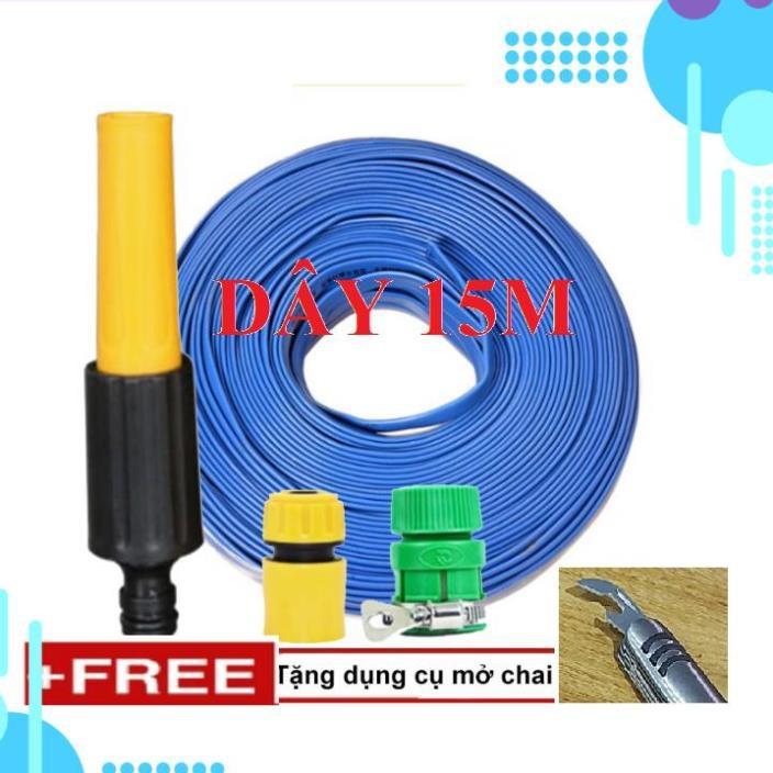Bộ dây vòi xịt ️bơm nước phun sương️ , tăng áp 3 lần, loại 15m 206622-5 cút sập,nối vàng + mở chai